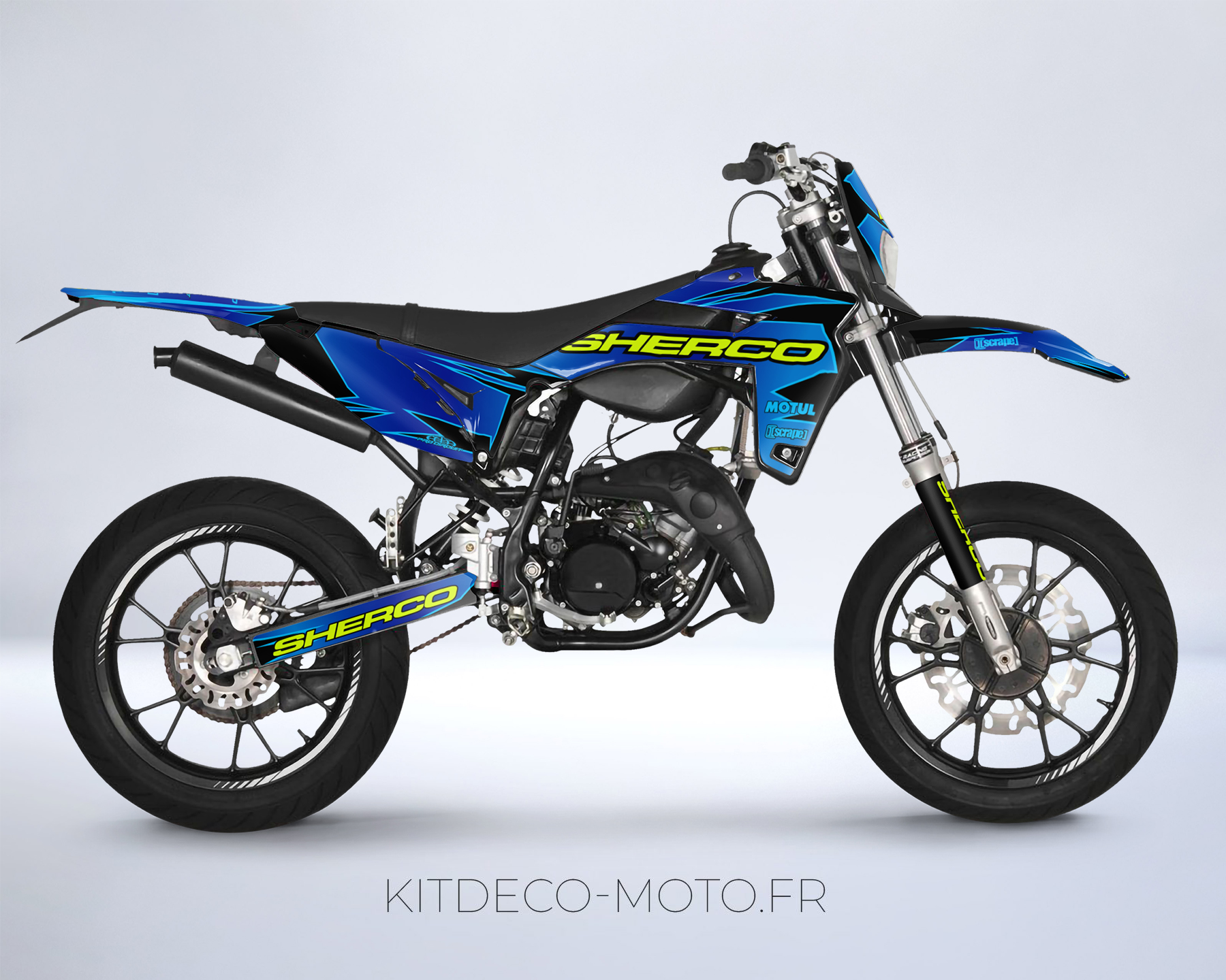 kit déco sherco 50 sm – line fluo