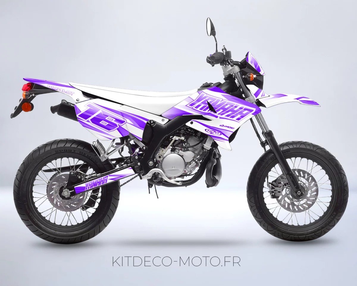 kit déco yamaha dt 50 – airon blanc / violet