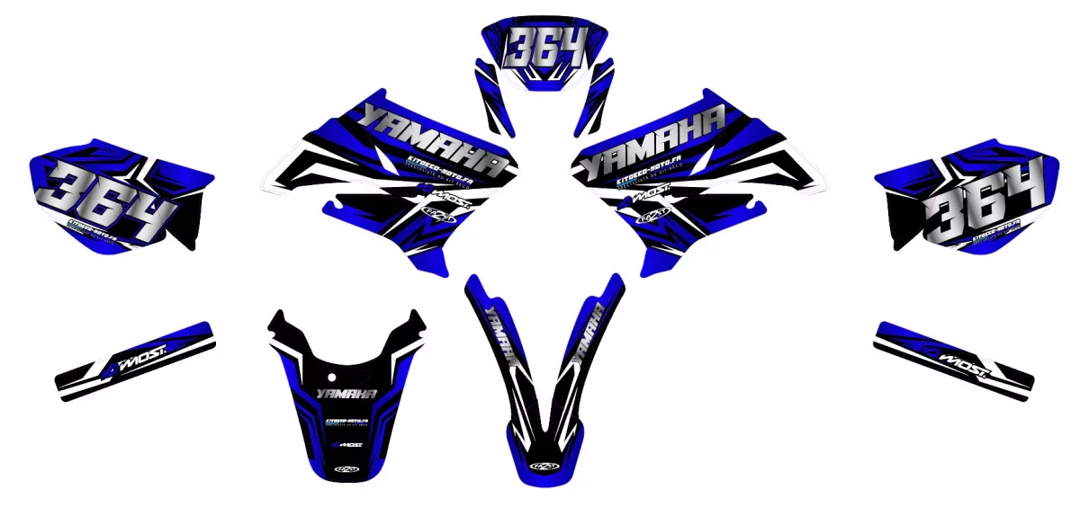 kit déco yamaha dt 50 – racing bleu