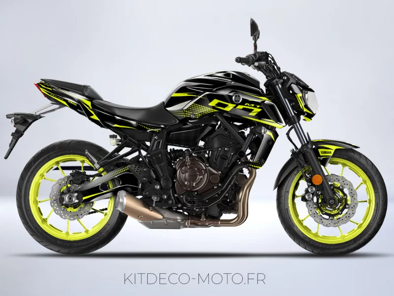 kit déco yamaha mt 07 jaune fluo