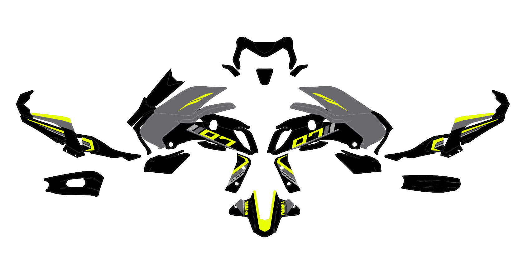 kit déco yamaha mt 07 night fluo