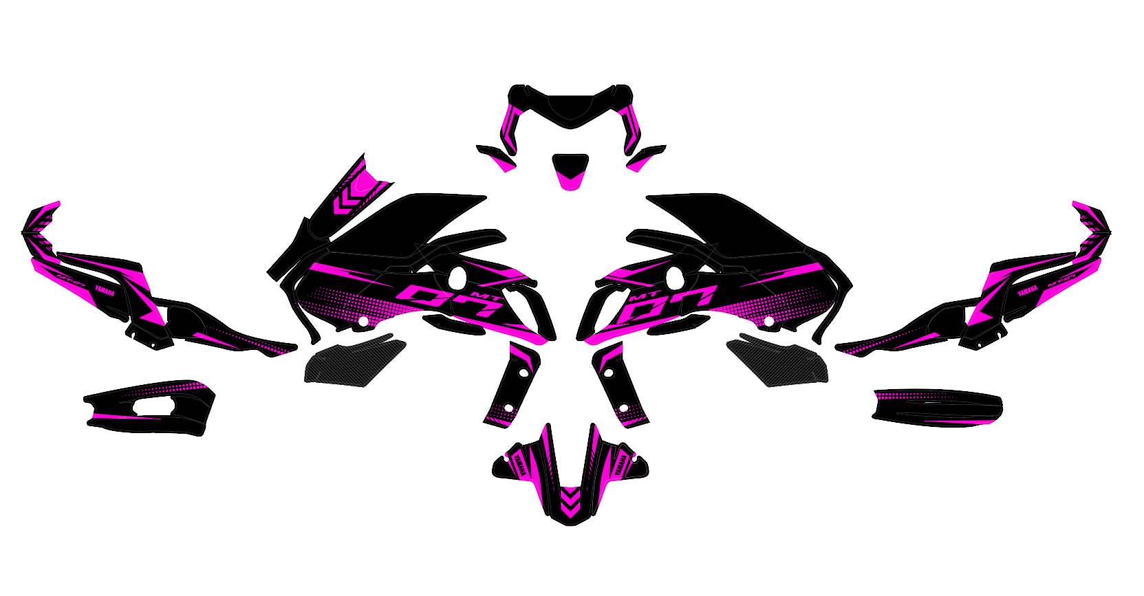 kit déco yamaha mt 07 race rose