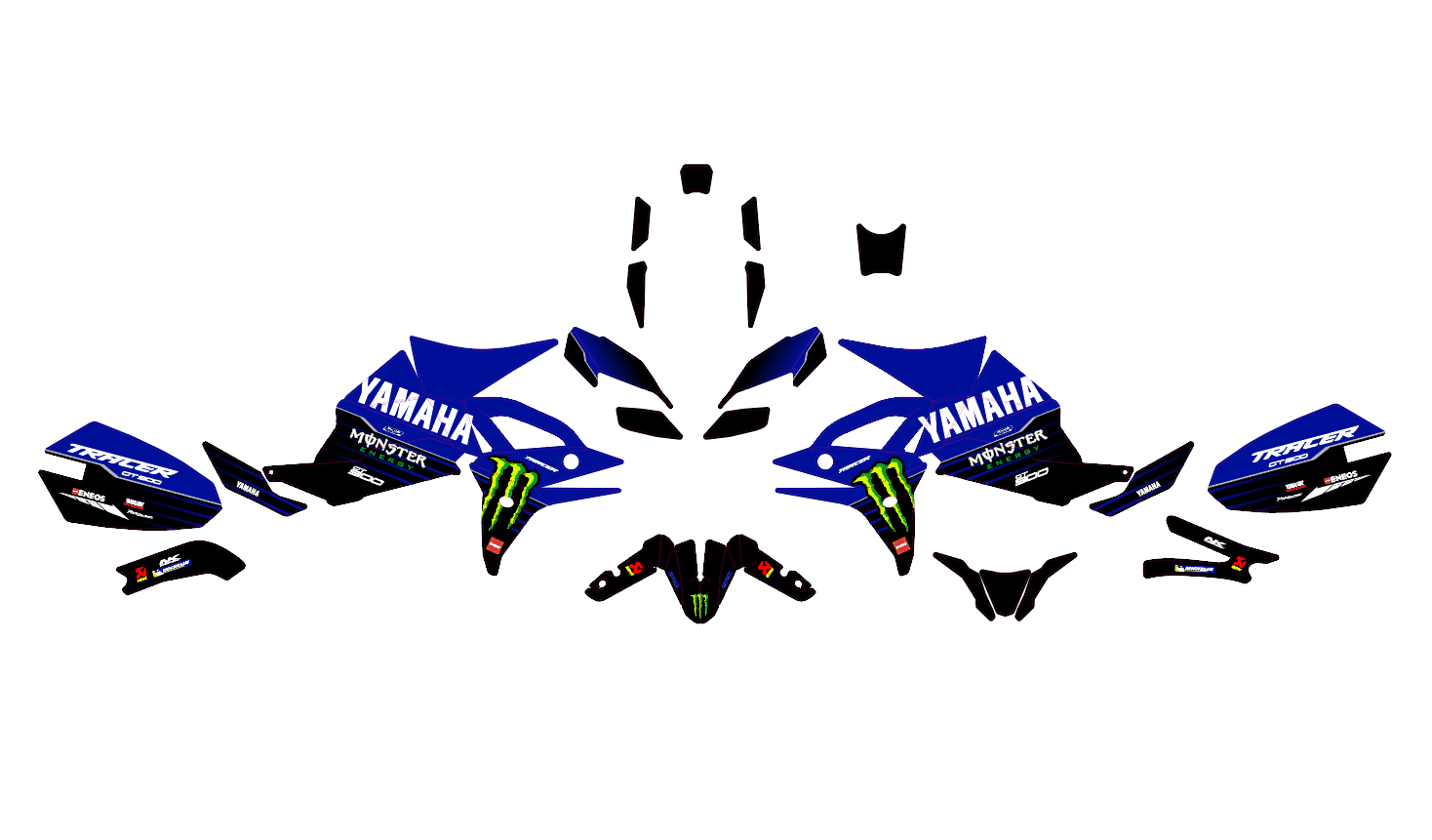 kit déco yamaha tracer 900 monster bleu