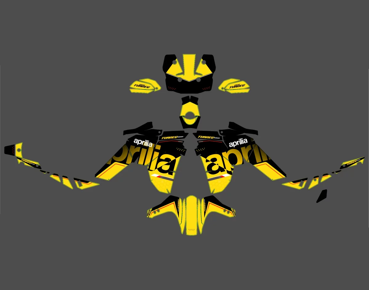 kit déco aprilia tuareg 660 – jaune