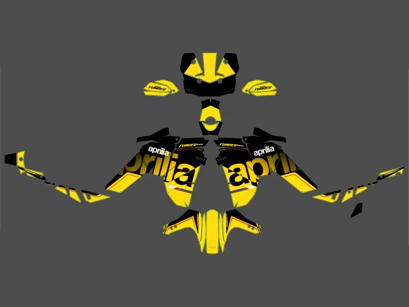kit déco aprilia tuareg 660 – jaune