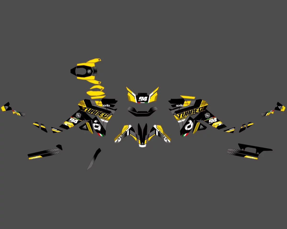 kit déco aprilia tuareg 660 – race jaune