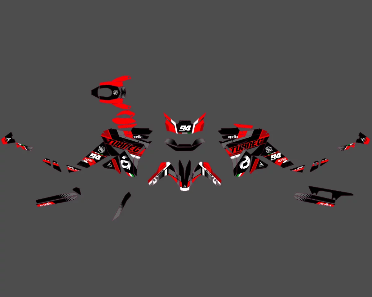 kit déco aprilia tuareg 660 – race rouge