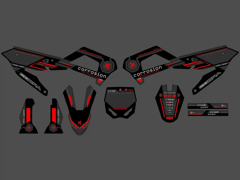 kit déco cobra 50 cx / srx / fwe (2021 2025) race rouge