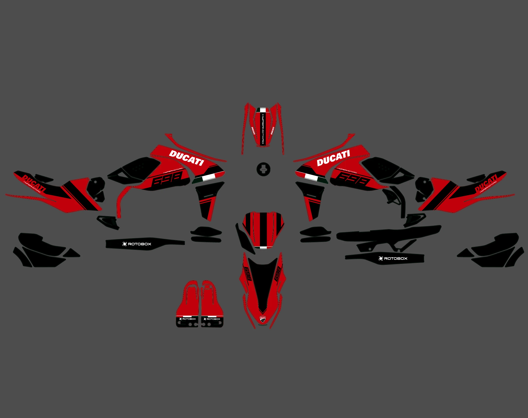 kit déco ducati hypermotard 698 mono race rouge