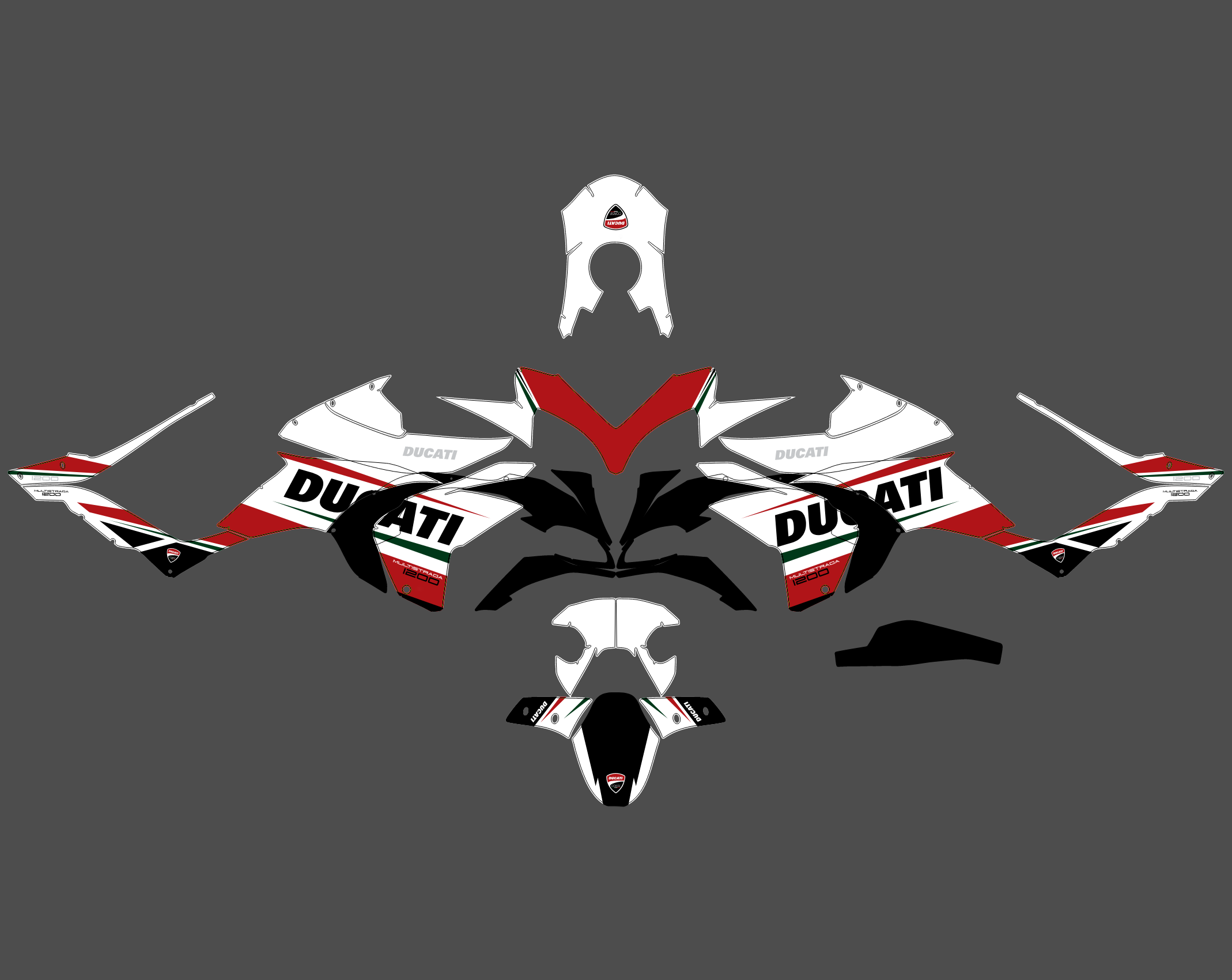 kit déco ducati multistrada 1200 (2010 2014) track