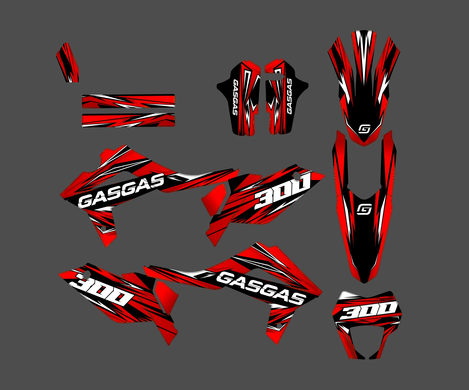 kit déco gasgas ec (2012 2017) candy rouge