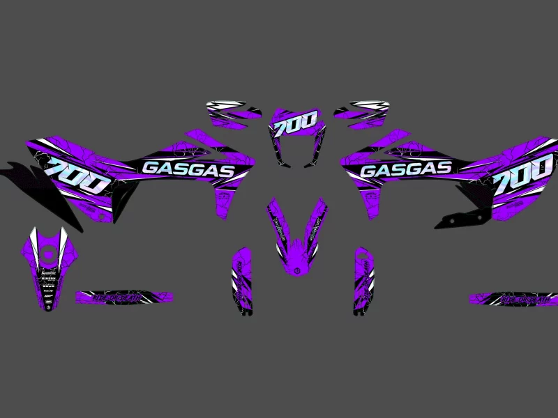 kit déco gasgas 700 sm / es eclair violet