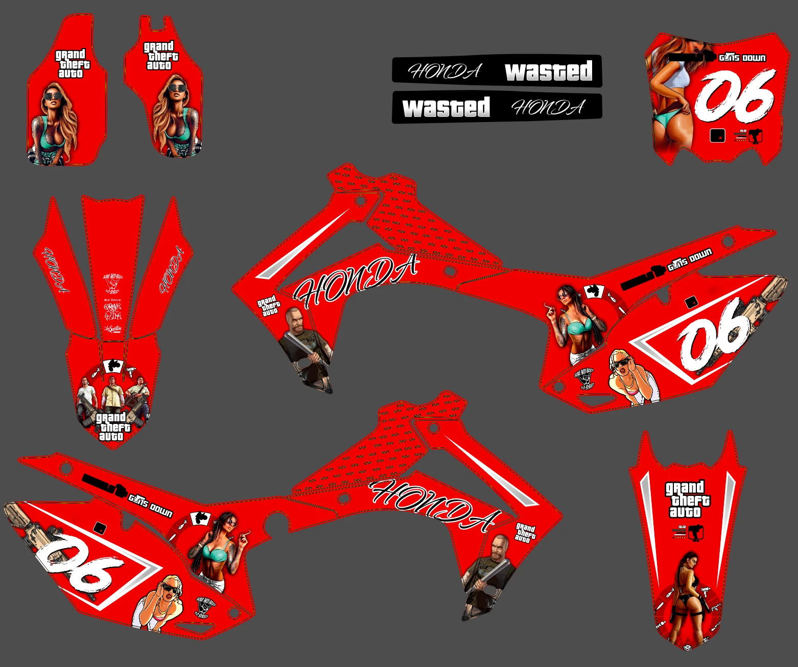 kit déco honda 450 crf (2013 2016) miami