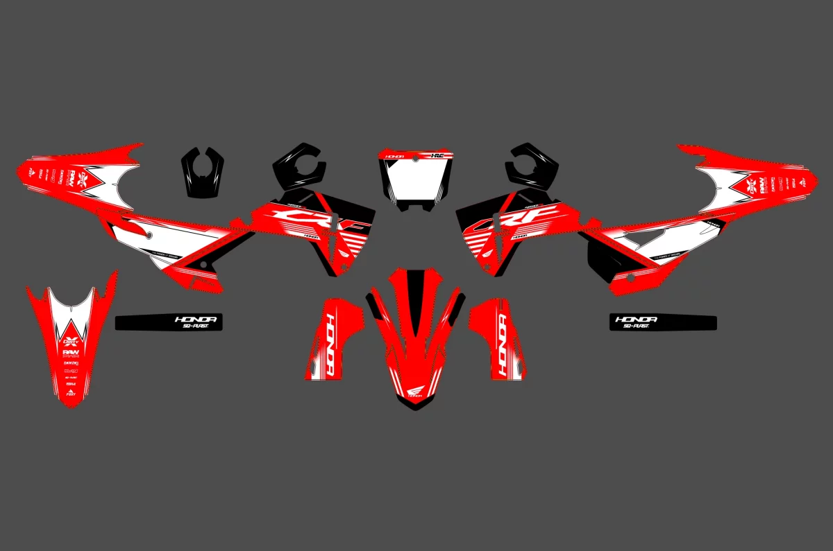 kit déco honda 450 crf (2025) – factory rouge