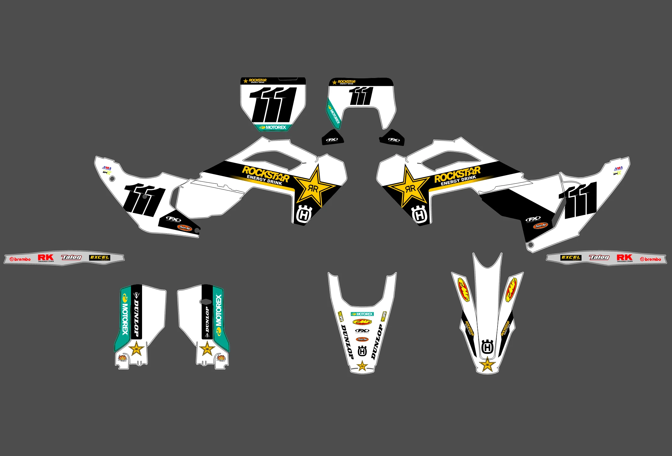 kit déco husqvarna tc / fc (2023 2024) rockstar #2