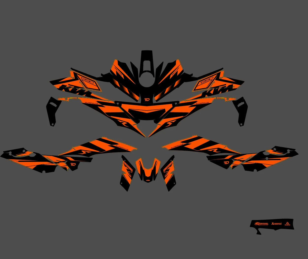 kit déco ktm 1390 r superduke factory