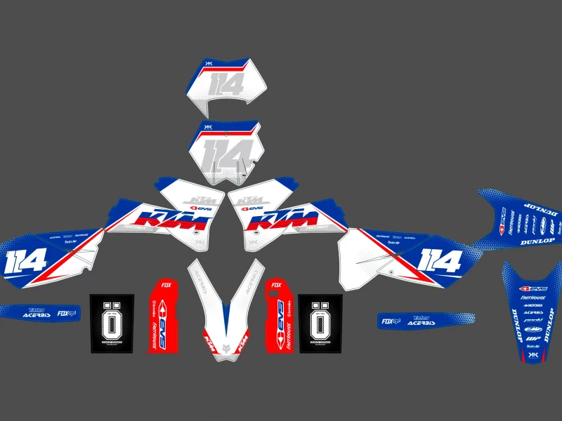 kit déco ktm exc / exc f (2004 2007) bi color
