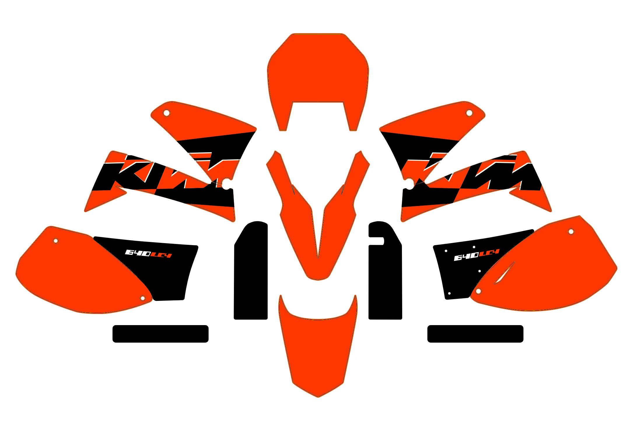 kit déco ktm 640 lc4 origine #3