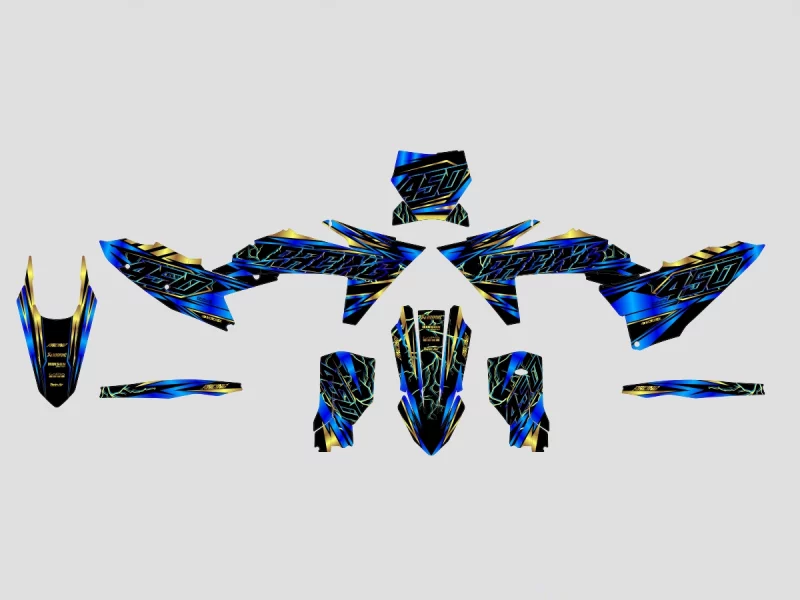 kit déco ktm sx / sx f (2023 2024) flashy bleu
