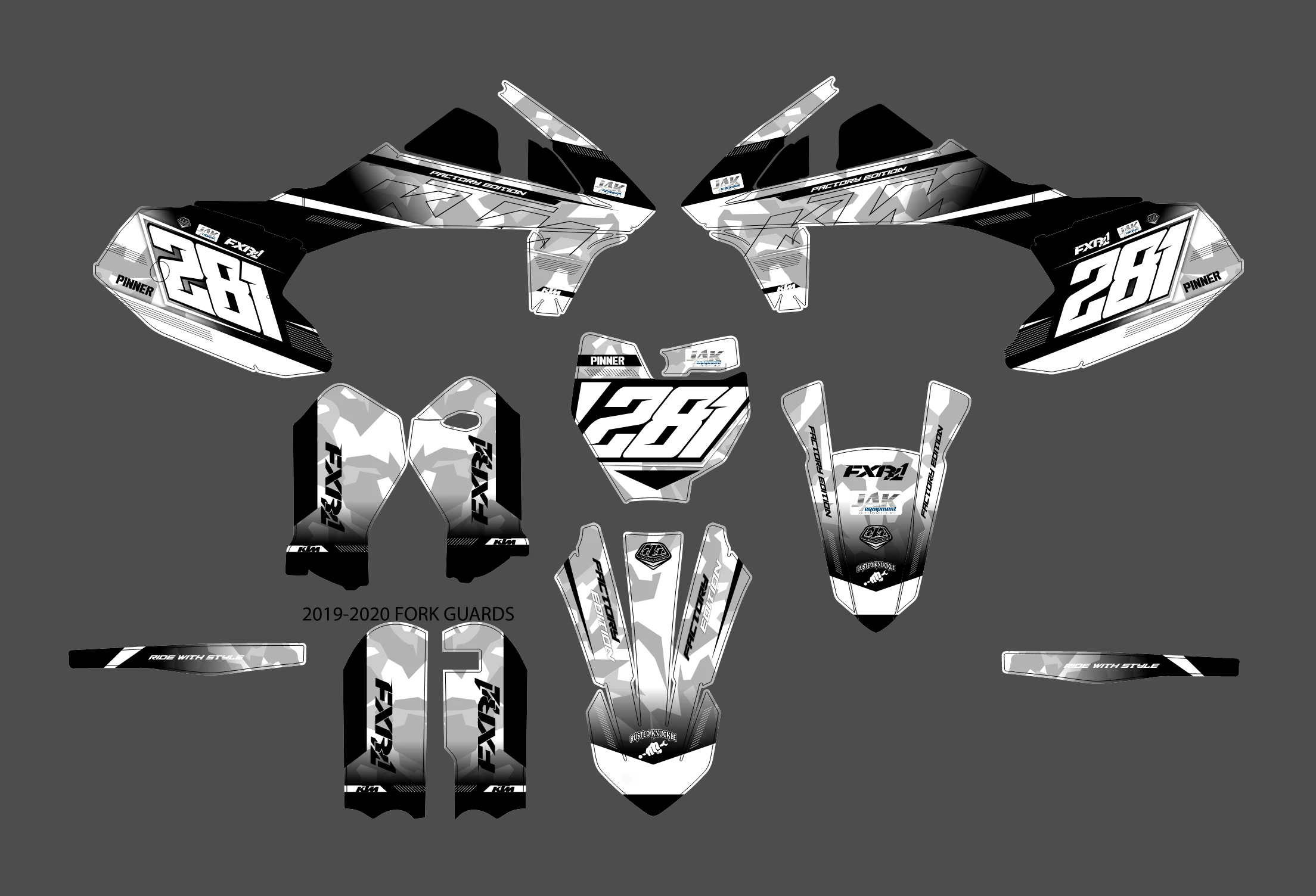 kit déco ktm 50 sx (2016 2023) camo