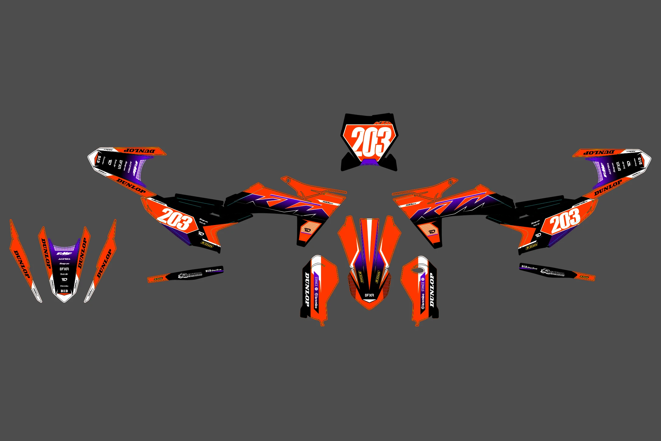 kit déco ktm 50 sx (2024 2025) race