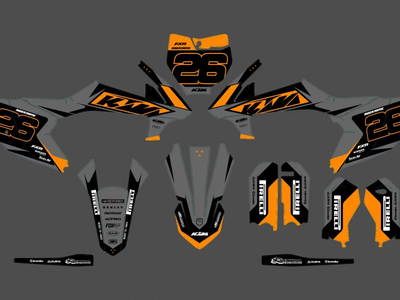 kit déco ktm 65 sx (2016 2023) race orange