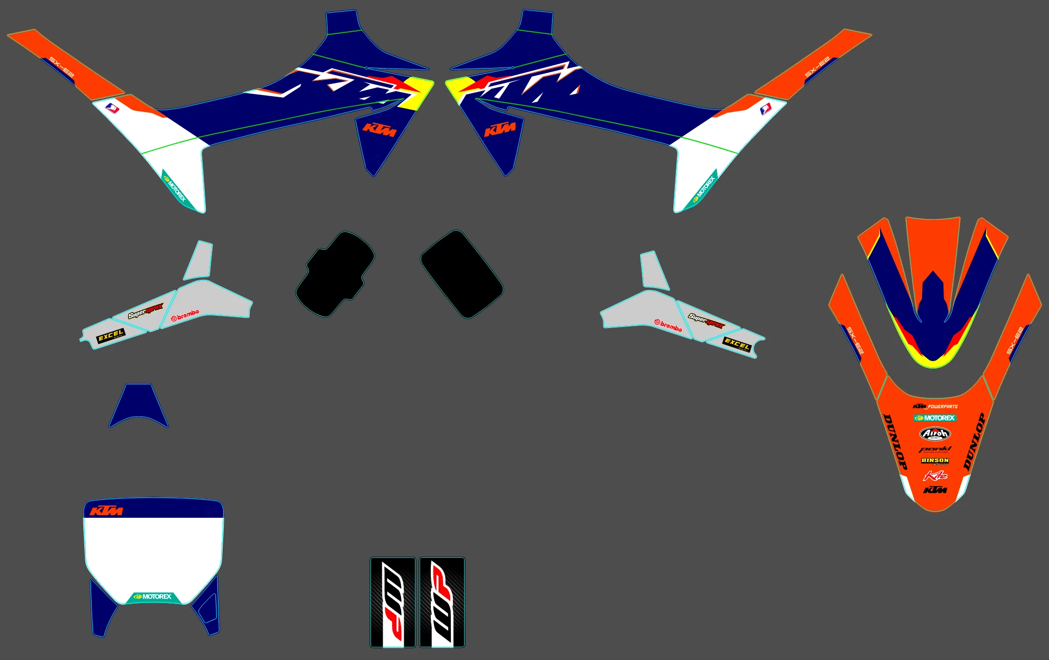 kit déco ktm sx e2 (2024 2025) replica