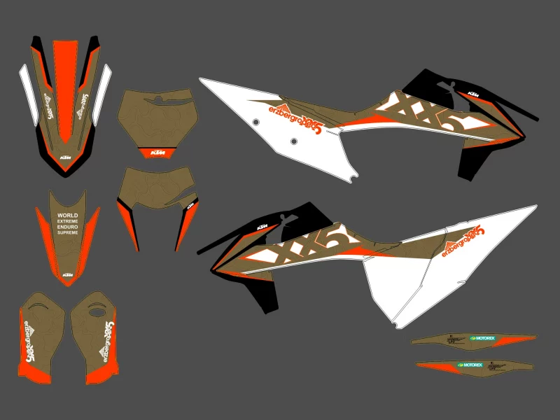 kit déco ktm exc / exc f (2020 2023) erzbergrodeo