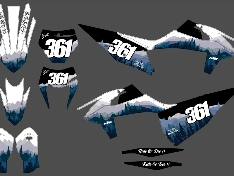 kit déco ktm exc / exc f (2020 2023) mountain