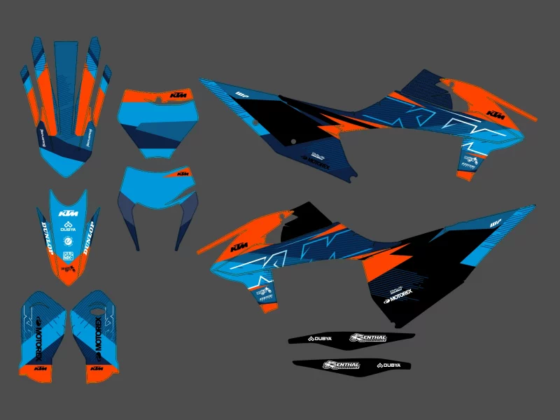 kit déco ktm exc / exc f (2020 2023) ocean
