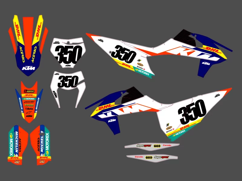 kit déco ktm exc / exc f (2020 2023) replica factory