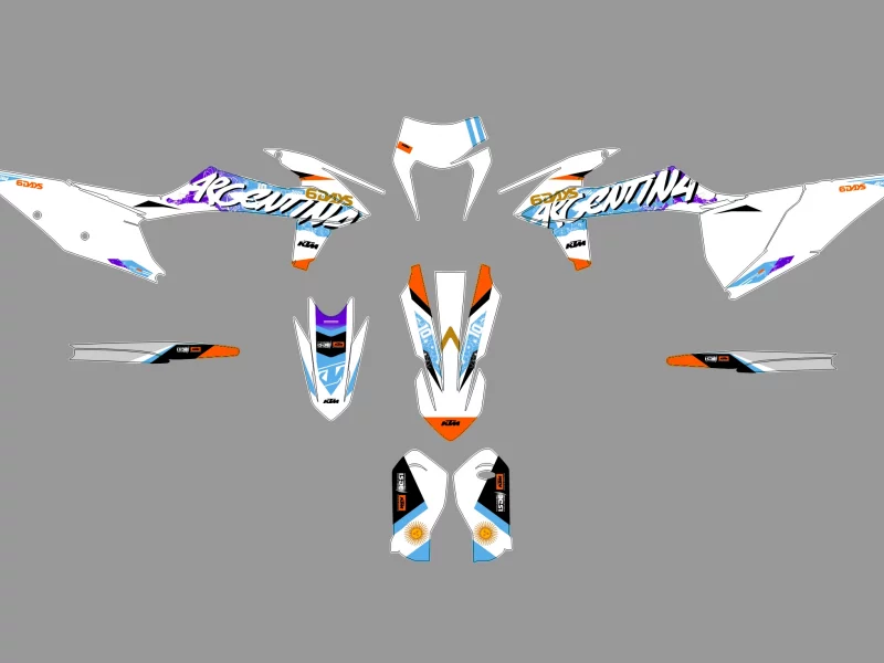 kit déco ktm exc / exc f (2020 2023) six days argentine