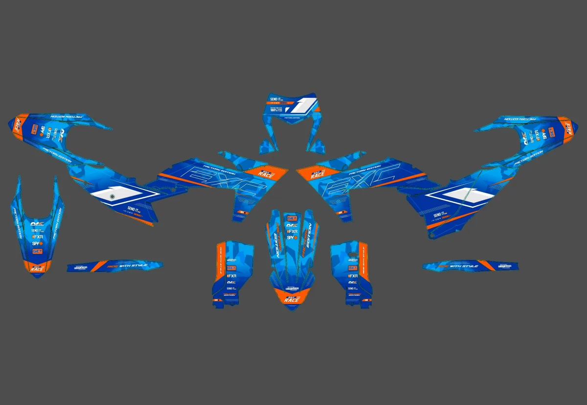 kit déco ktm exc / exc f (2024 2025) ocean #2