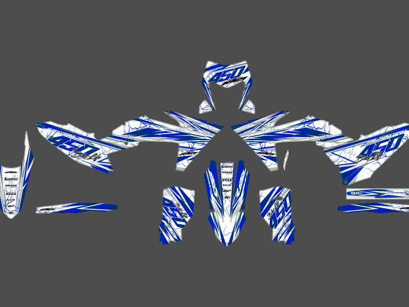 kit déco ktm exc / exc f (2024 2025) spark bleu