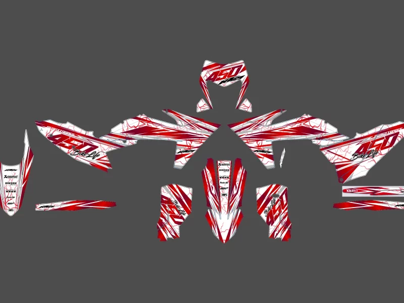 kit déco ktm exc / exc f (2024 2025) spark rouge
