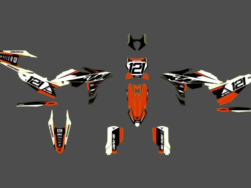 kit déco ktm sx / sx f (2025) factory blanc