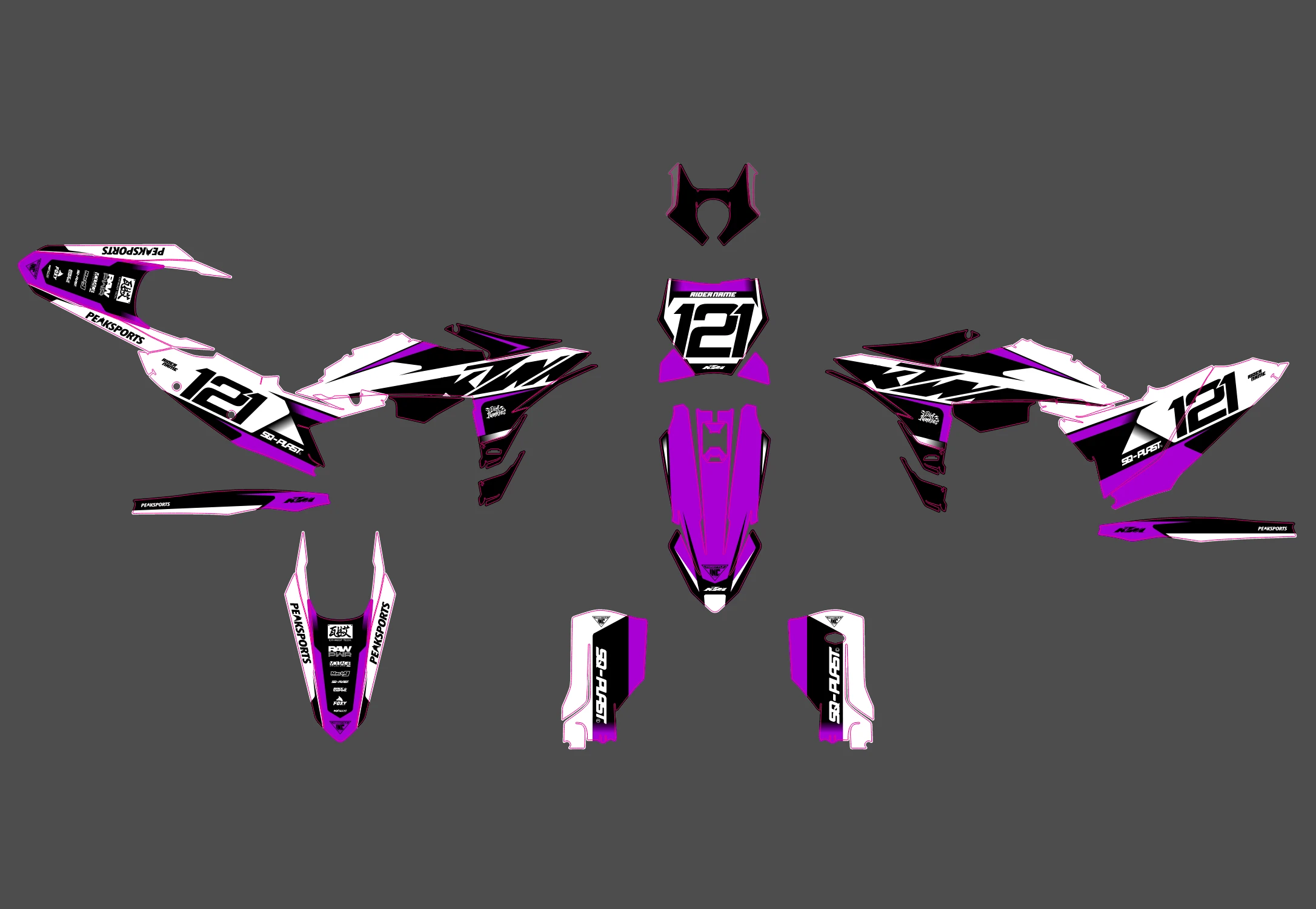 kit déco ktm sx / sx f (2025) factory violet