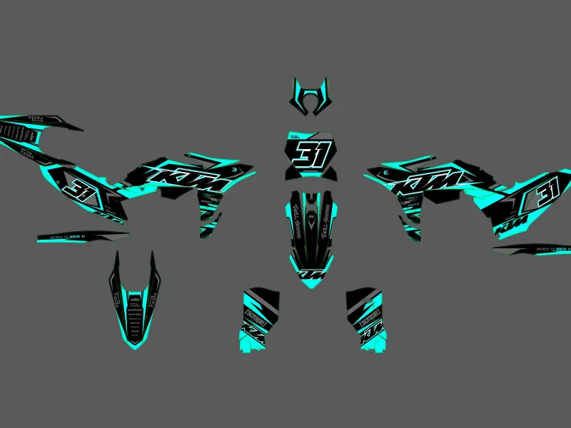 kit déco ktm sx / sx f (2025) race cyan