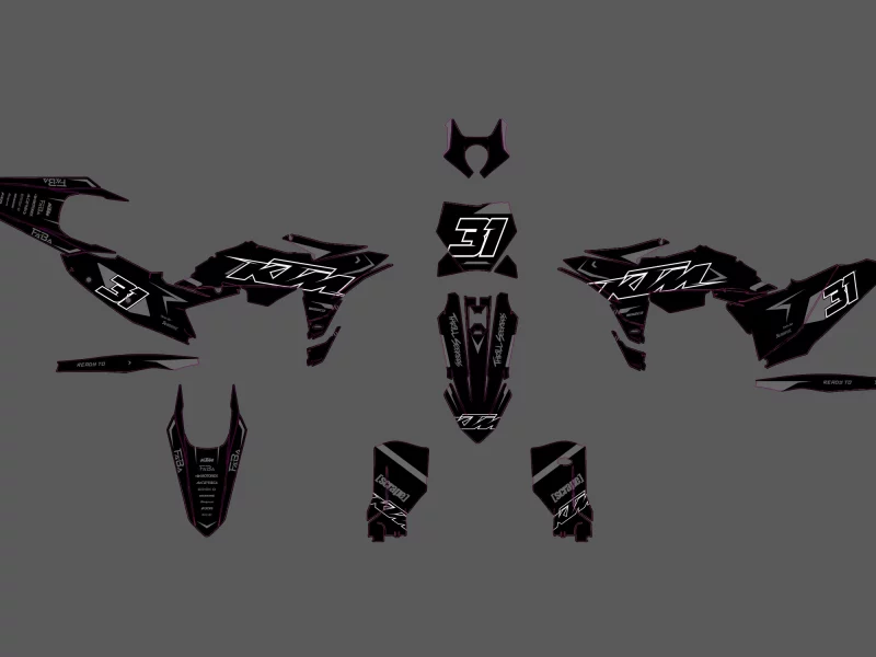 kit déco ktm sx / sx f (2025) race noir