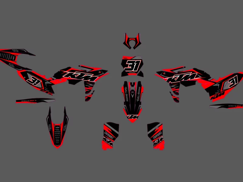 kit déco ktm sx / sx f (2025) race rouge