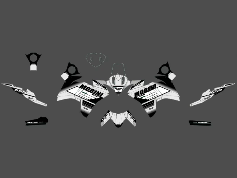 kit déco moto morini x cape 650 race blanc