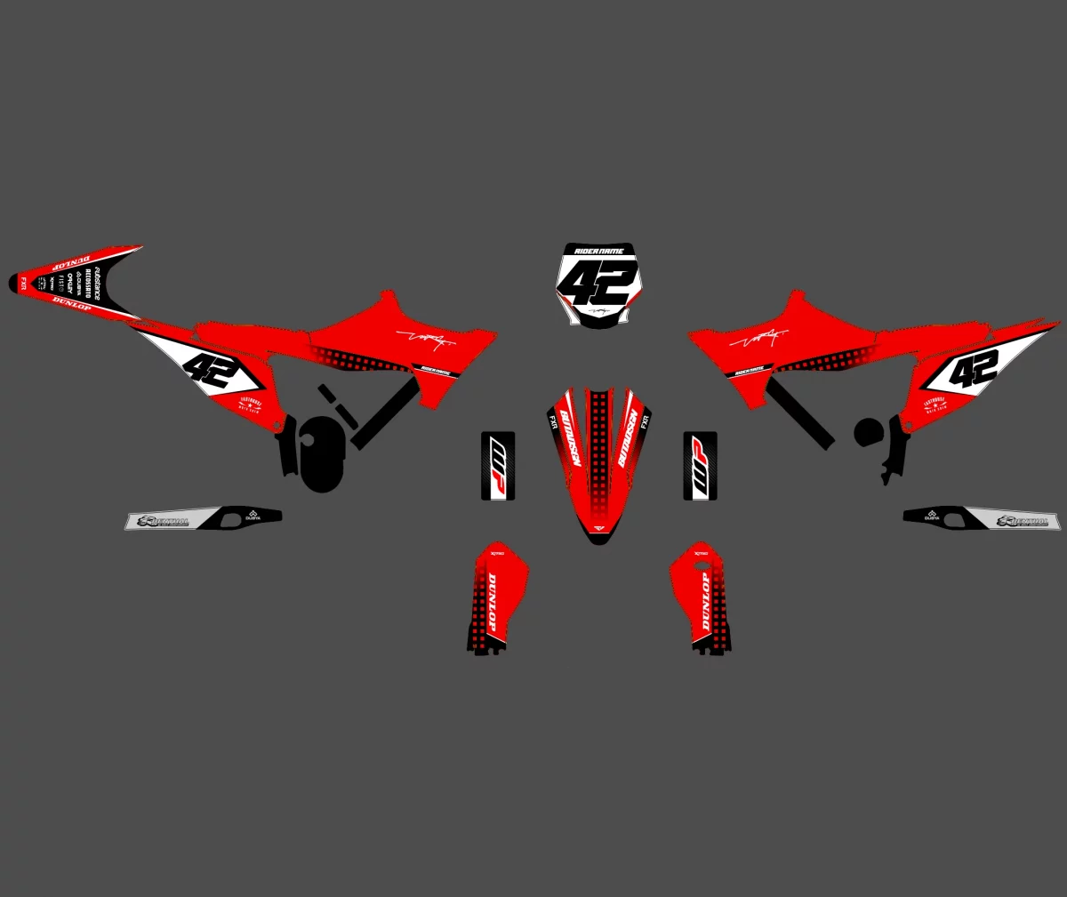 kit déco stark varg future type origine rouge