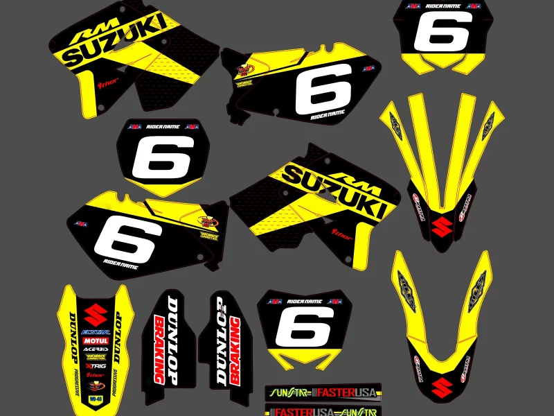 kit déco suzuki 125 / 250 rm (2001 2012) factory