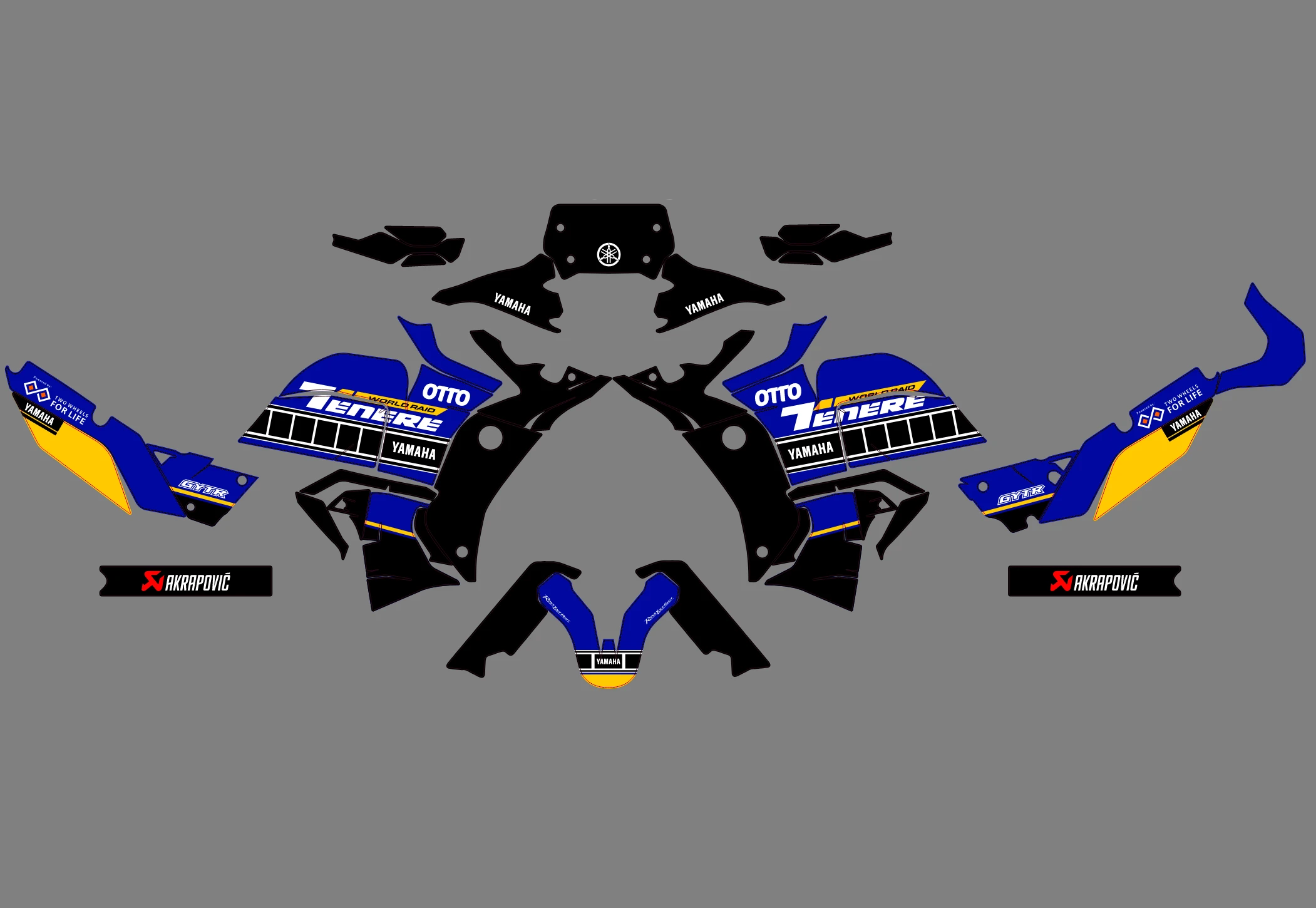kit déco yamaha 700 tenere world raid replica