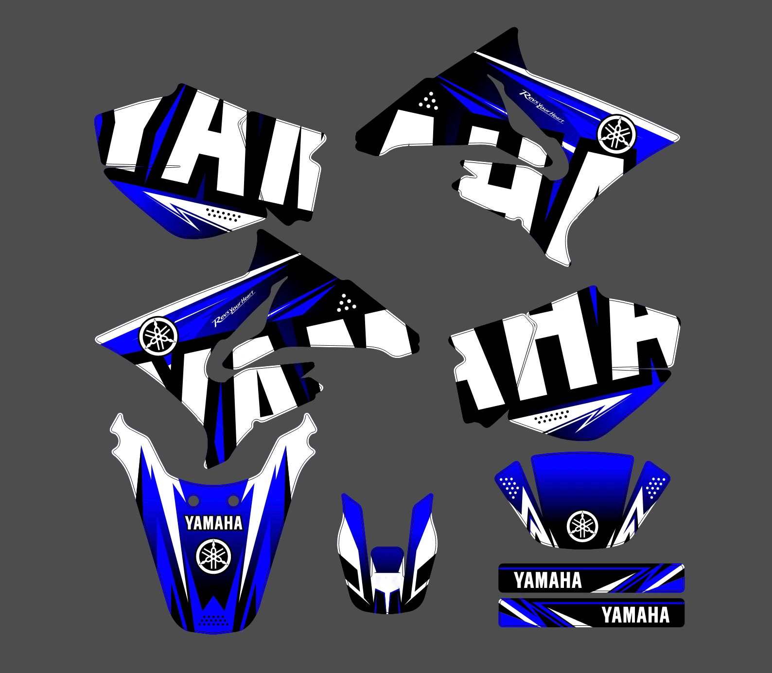 kit déco yamaha dt 50 – loop bleu