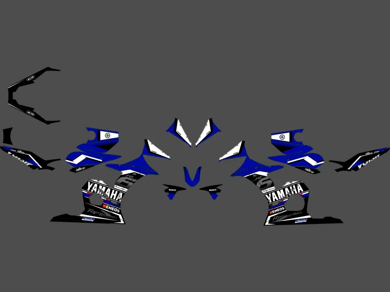 kit déco yamaha r6 race bleu
