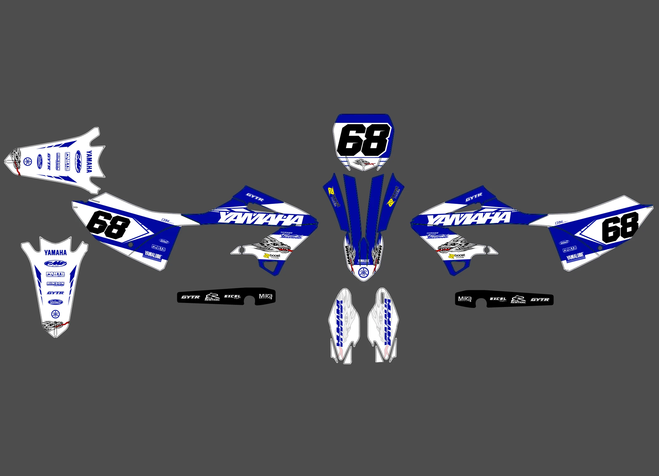 kit déco yamaha 125 yz (2022 2024) dragon