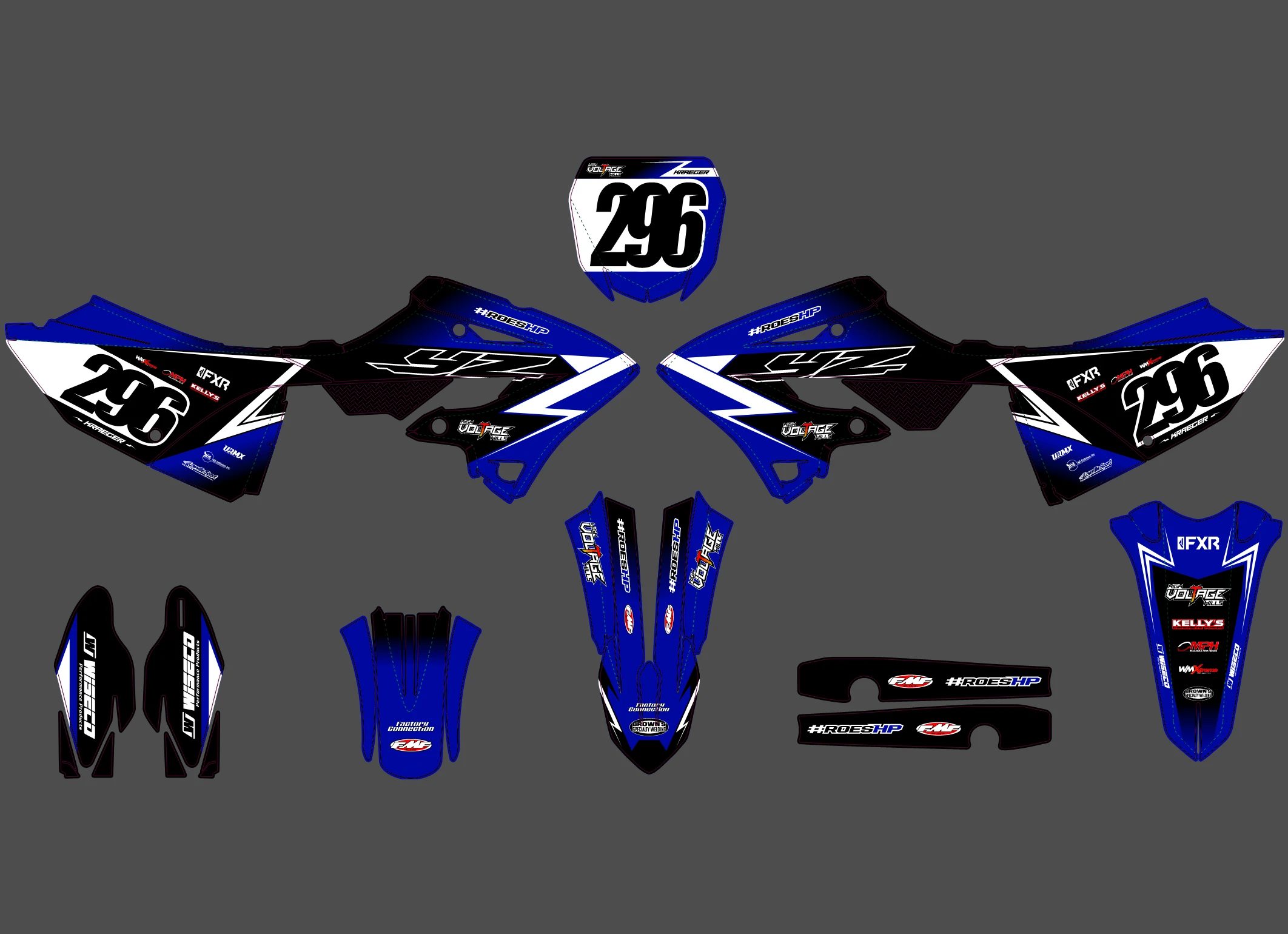 kit déco yamaha 125 yz (2022 2024) race