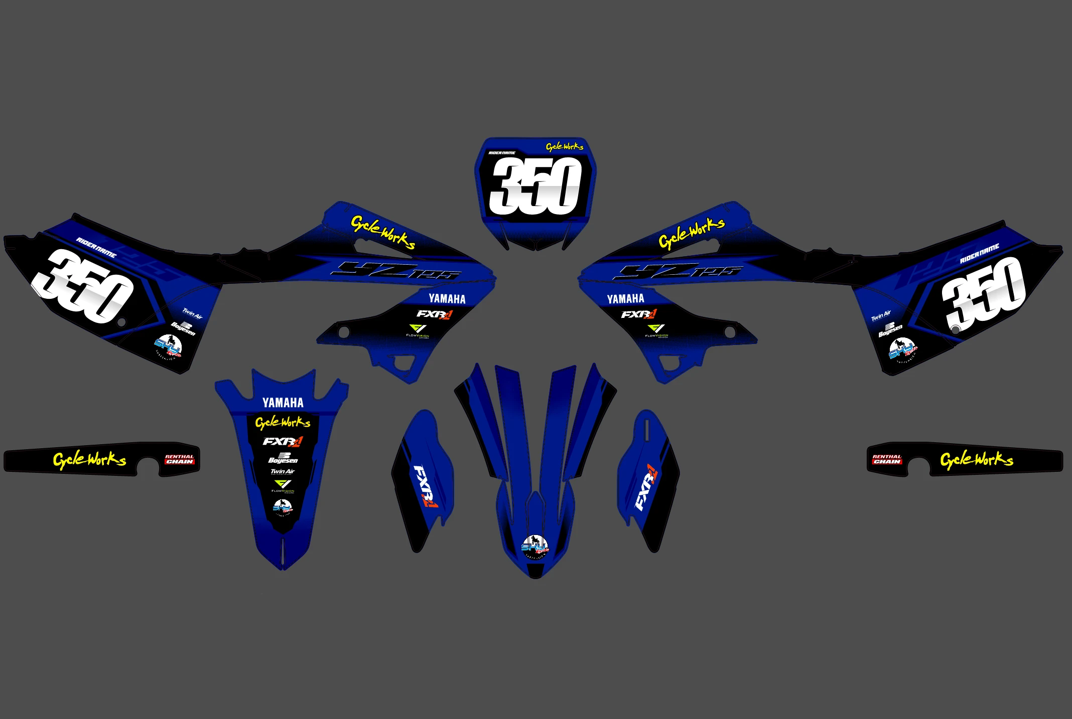 kit déco yamaha 125 yz (2022 2024) works