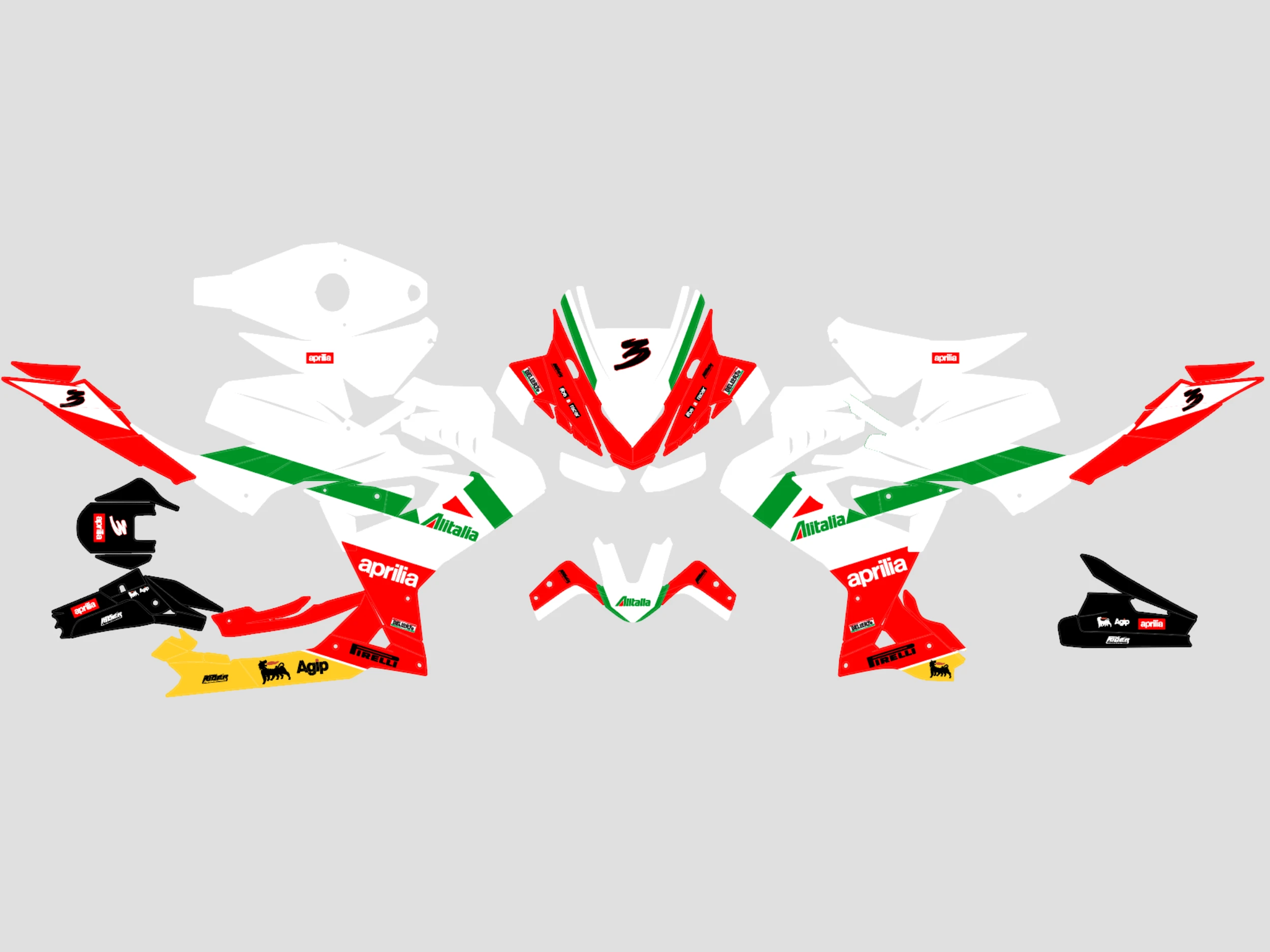 kit déco aprilia rs 457 – italia